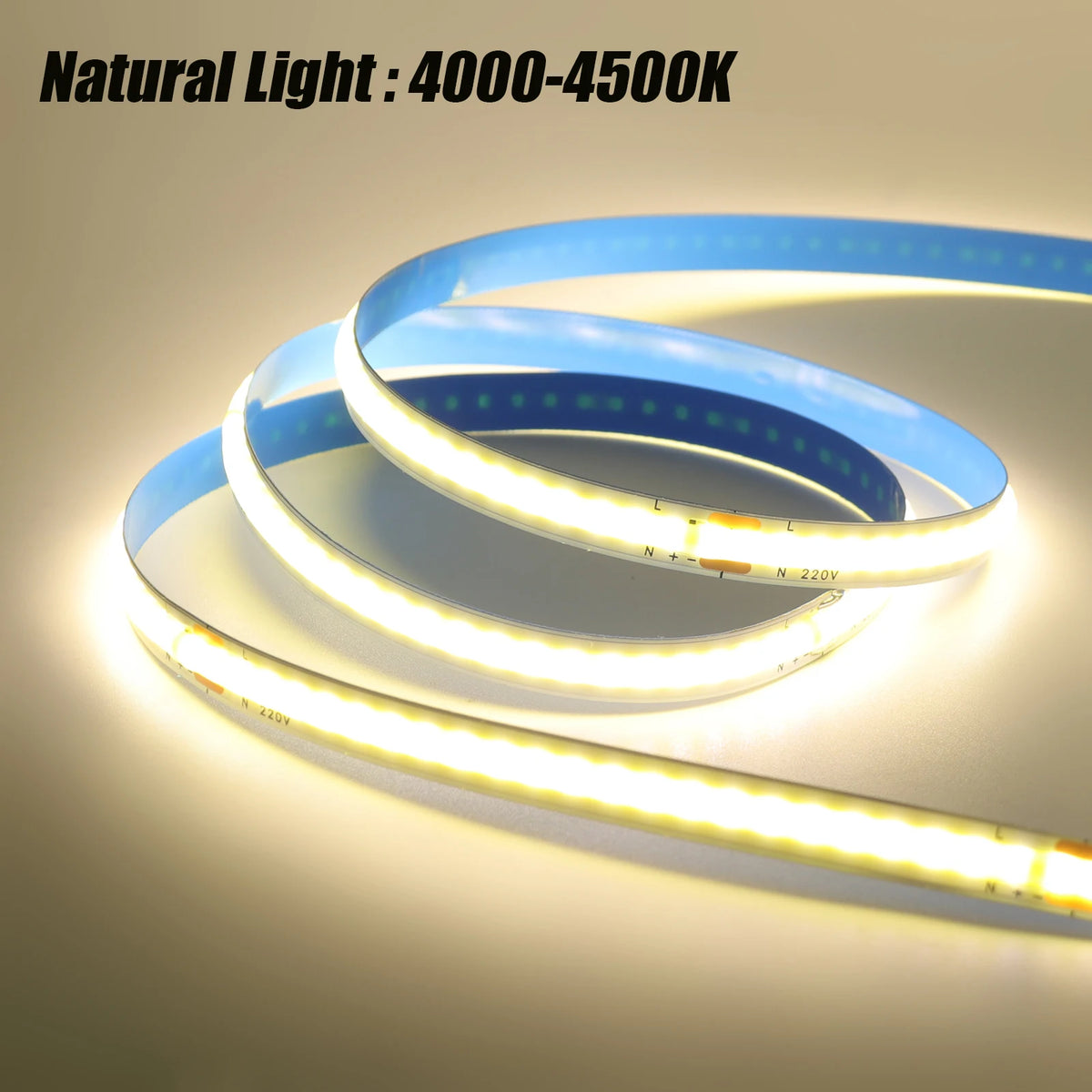 ruban led flexible 240 leds 220v ip20 3000k 4000k 6000k adhésif moderne