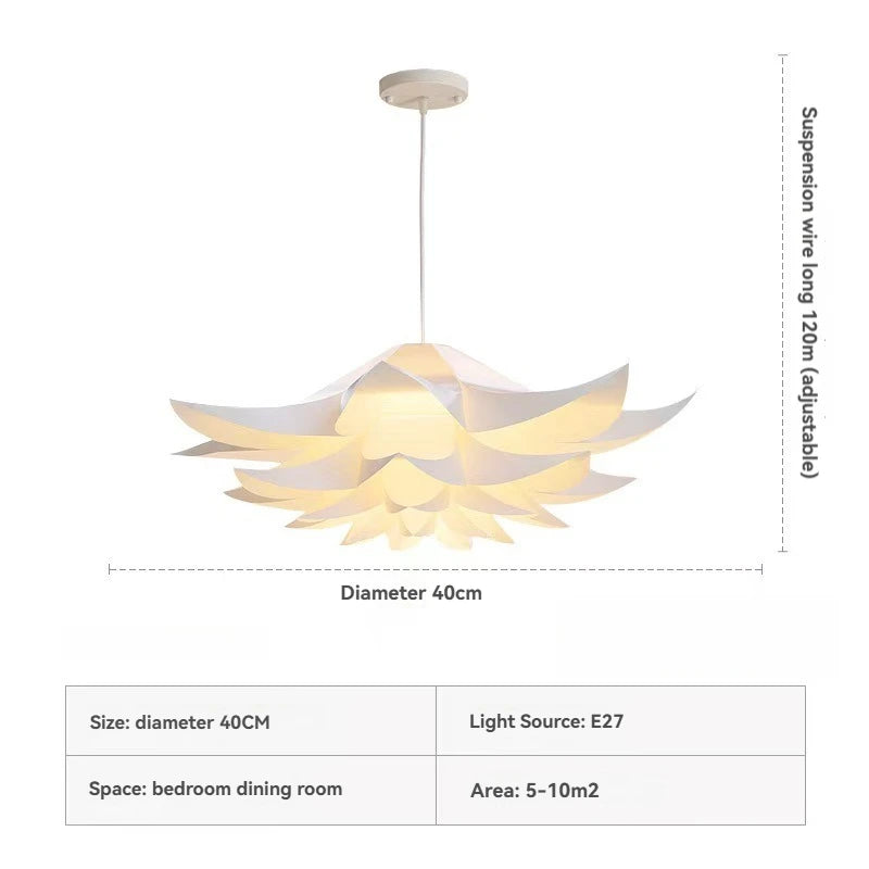 suspension lumineuse moderne blanc forme organique salon restaurant chambre principal