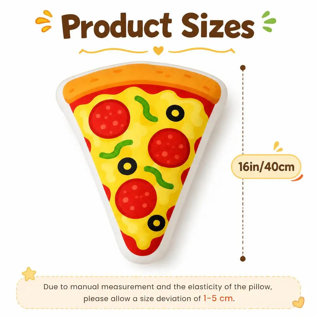 coussin 3d forme pizza pepperoni olives fromage salon blanc rouge vert jaune