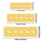 tapis moderne jaune oiseaux blancs texture douce résistant antibactéries entrée bain yoga