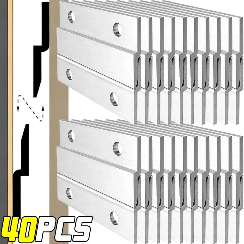 clips fixation mur blanc moderne cadres photos miroirs matériel aluminium facile 2pcs 40pcs