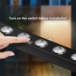 lampes murales solaires led modernes noires panneau boisclair éclairage extérieur autoinstallation