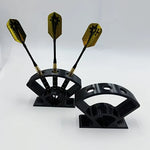 rangement fléchettes support fléchettes porte fléchettes moderne étoiles texturé 3d noir jaune salon jeux