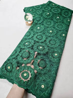 tissu dentelle polyester coton fleurs couleurs blanc rose vert jaune occasion mariage classique