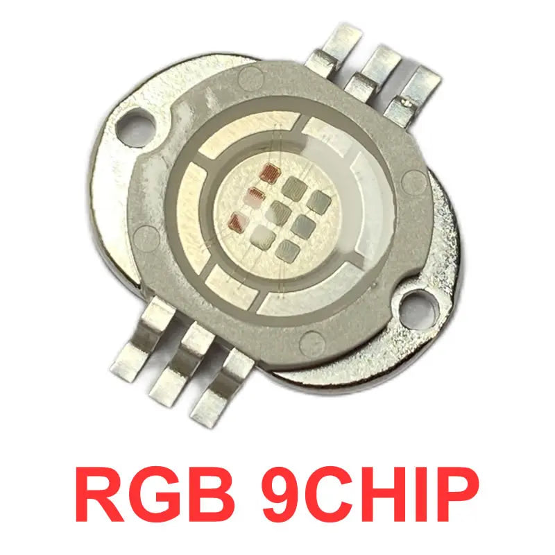 lampe led rgbw 30w argentée bleu clair grille points circulaire fixe