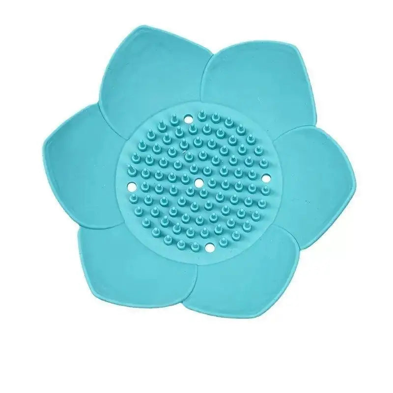 support savon moderne fleur lotus adhésif couleurs vert violet jaune rose gris opaquet