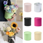 boîtes rondes unies moderne opaques rose clair noir argenté rose pâle vert clair beige