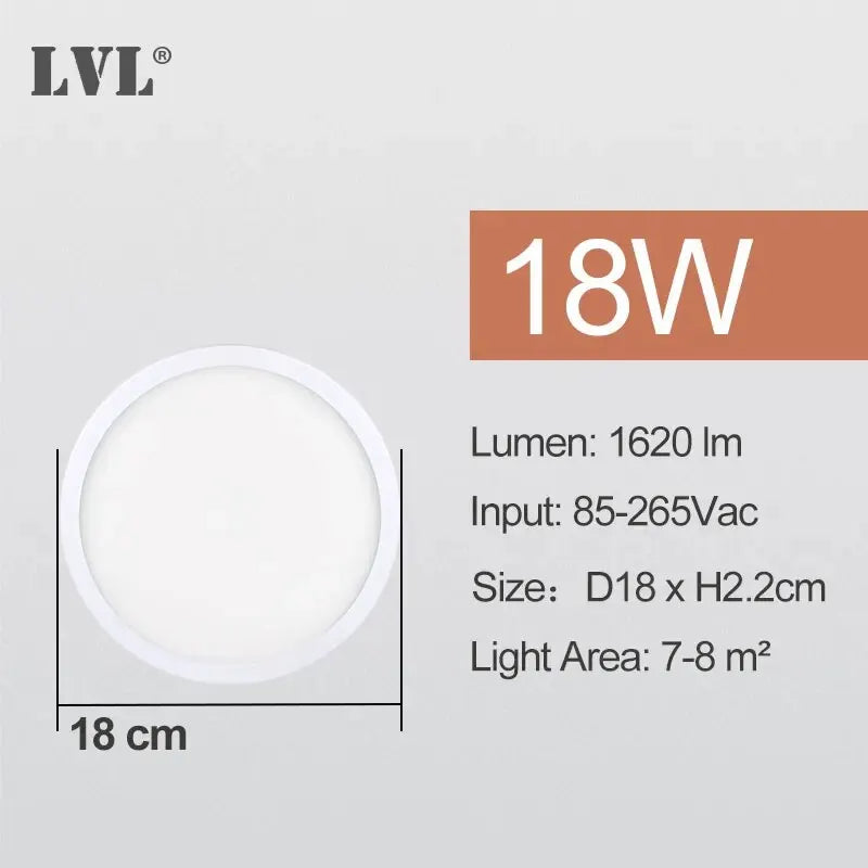 lampe led moderne adhésive 6w 9w 13w 18w 24w blanc mat surface opaques