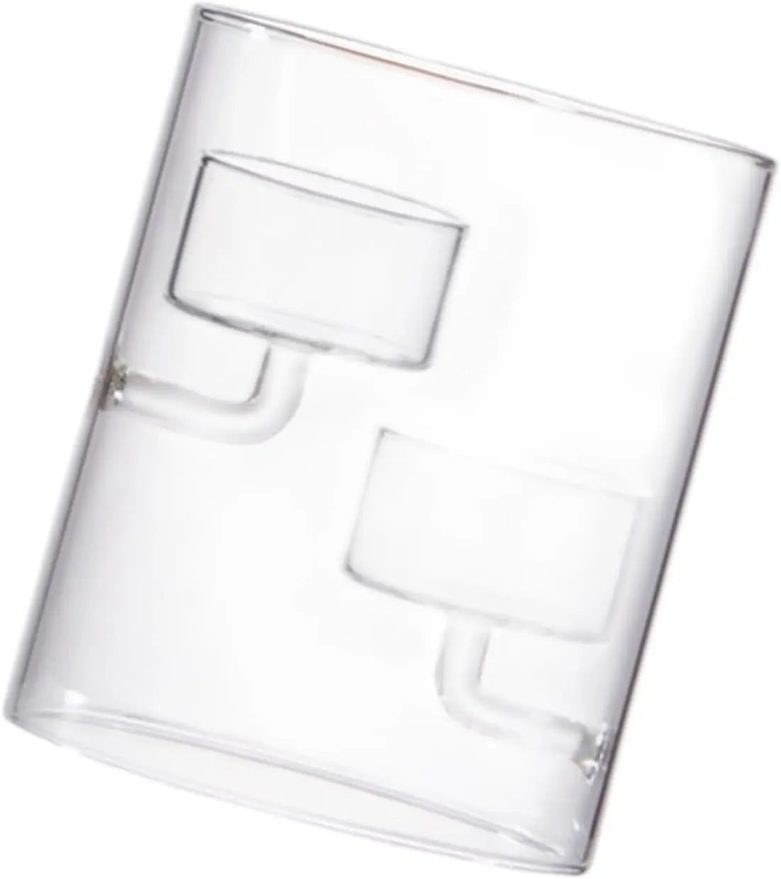 support bougies verre transparent moderne minimaliste clips bougeoirs décoration table événements centroń