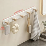 porte serviettes mural moderne bois blanc fixations serviettes gant cuisine sac rangement