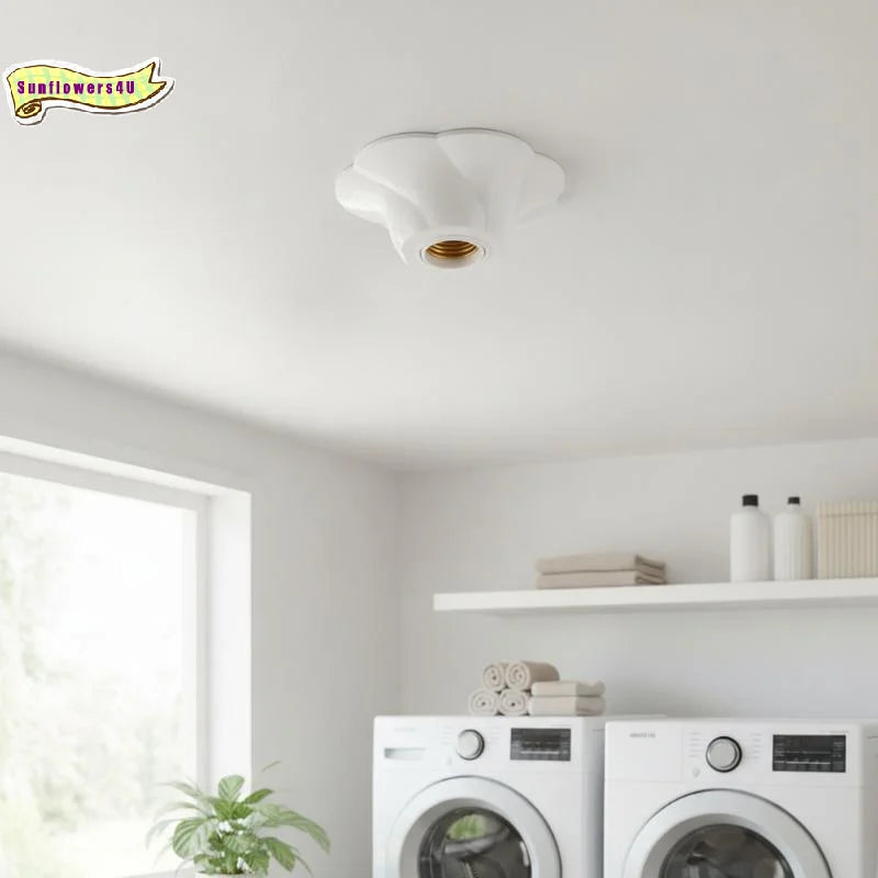 socle lampe suspendue e27 blanc texture moderne vis fixe chambre