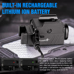 lampe torche tactique rechargeable led puissante arme poing aluminium noir robuste