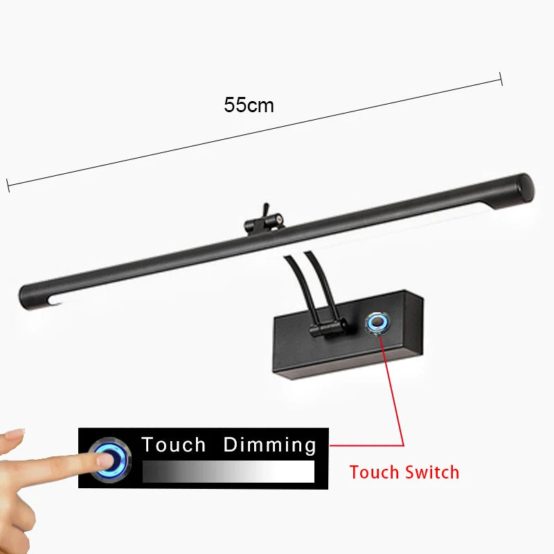 lampe led moderne or argent noir fixée mur éclairage intérieur cuisine chambre coucher salle