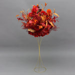 support fleurs artificielles moderne bouquet doré élégant décoration mariage tablecoration métal or rouge blanc