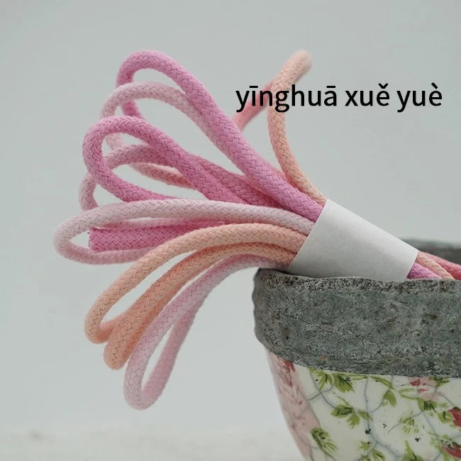 corde macramé multicolore tressée 100 coton 3.3 yds haute ténacité créative artisanale pastel rose