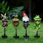 statues animaux jardin vert brun sculpturales résine pelle décoratives extérieures patioextérieur