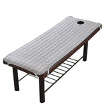 coussin massage bleu marine coton quadrillé adhésif confortable salon spa 180x60cm 185x70cm 190x70cm 190x80cm