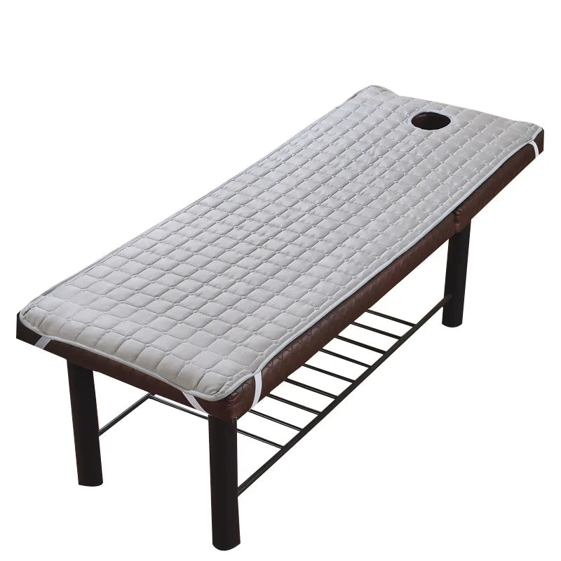 coussin massage bleu marine coton quadrillé adhésif confortable salon spa 180x60cm 185x70cm 190x70cm 190x80cm