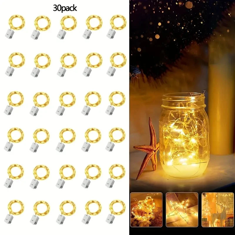 guirlande lumineuse fil cuivre led blanc chaud clips moderne étanche chambre vacances decoration