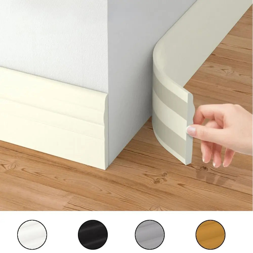 profil plinthe autoadhésif 1m rouleau beige clair noir moderne adhésif