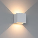 lampe murale led moderne 12w 24w blanc noir aluminium contemporain fixée vis adjustable