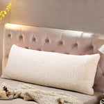 housse coussin dos blanc texture bouclée nordique décoration maison voiture fixations