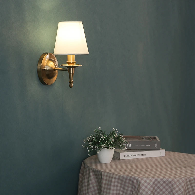 lampes murales or noir abat jour opaque classique traditionnel chambre coucher