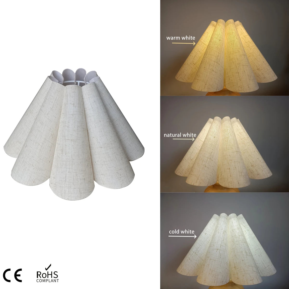 abat jour moderne blanc tissu fin adhésif e12 e14 e26 e27 opacité