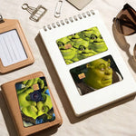 autocollants protection cartes bancaires face monstre vert shrek résistants rayures set pièces moderne illustratif