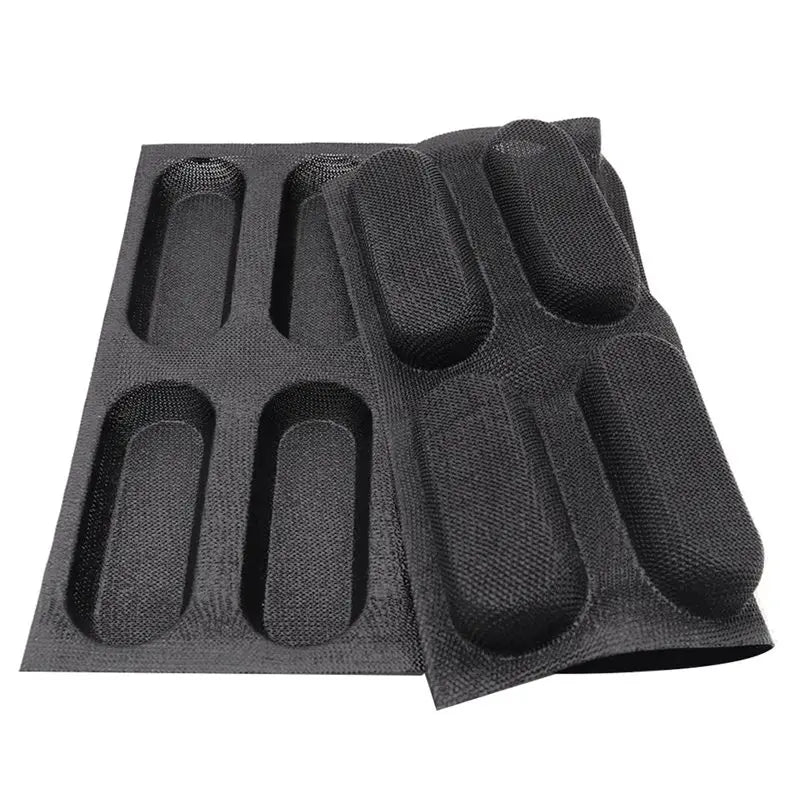 moule silicone perforé noir cavités rectangulaires baking tray viennoiseries industriel utilitaire cuisine