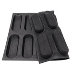 moule silicone perforé noir cavités rectangulaires baking tray viennoiseries industriel utilitaire cuisine
