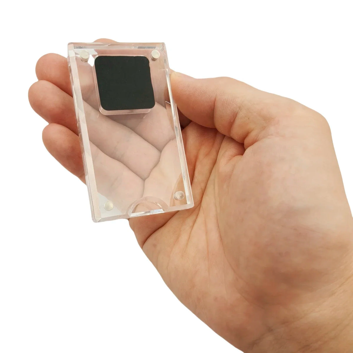 présentation bijoux support velours acrylique transparent moderne minimaliste adhésif diamant blanc