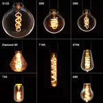 ampoules led transparentes spirale dorée vintage e27 e14 220v 30000h lumière rétro filaments 500lm