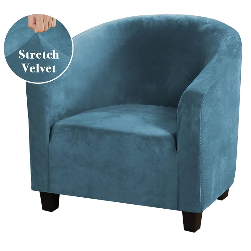 Housse fauteuil velours gris ajustable salon moderne extérieur intérieur machine laver