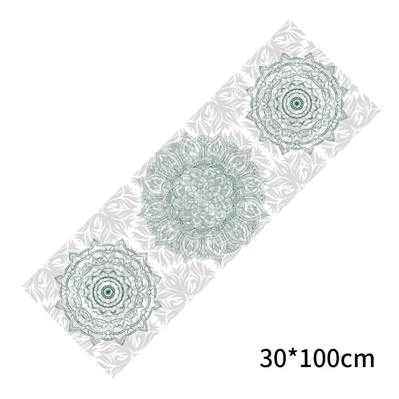 serviette yoga rose bleu mandala motifs floraux moderne 100cm matériaux fibre superfine