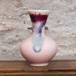 Vase céramique céladon glacé craquelé artisanal petit décor raffiné