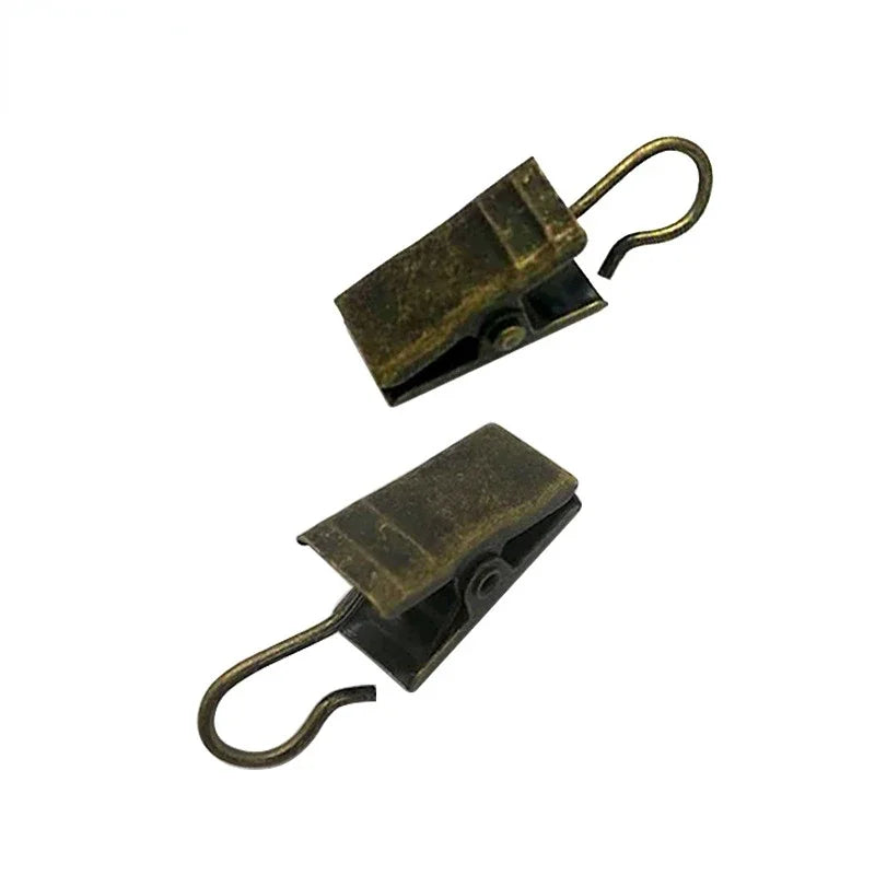 pinces rideau modernes blanc doré bronze noir mat opaques crochet rideau polonais accessoires fenêtre