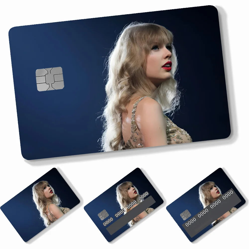autocollants adhésifs cartes bancaires personnalisées danseur scène espoir bleu clair moderne amovibles