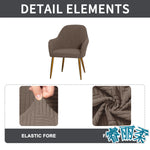 fauteuil moderne marron clair tissu élastique motifs géométriques simple accueil chaise banquet lavable