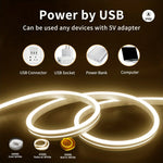 ruban led blanc adhésif flexible usb moderne décoration intérieure extérieure étanche gradation mouvement
