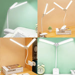 lampe table led rechargeable double tête tactile nuit moderne enfant rotative basse consommation blanc