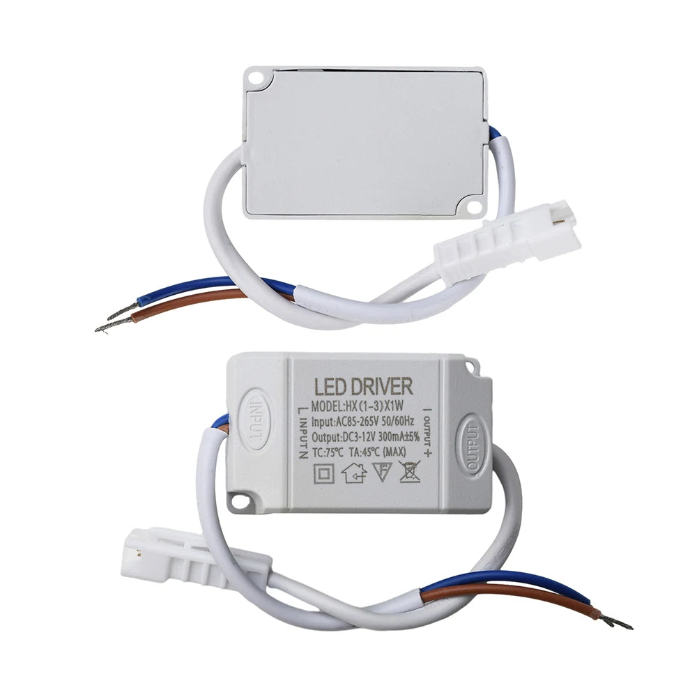 ampoule led driver 1w 3w 300ma 12v blanc moderne connecteur électrique