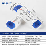 transformateur led 12v 24v 100w 80w 60w 36w 24w 12w bleu blanc moderne
