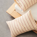 taies d'oreiller coton rayées 48x74cm blanc gris rose bleu minimaliste respectueux environnement maison lit