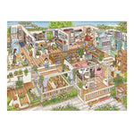 autocollants 3d multicolores illustration village artiste scènes effet diy peinture huile superposés autoadhésifs