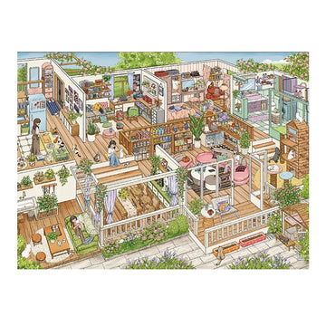 autocollants 3d multicolores illustration village artiste scènes effet diy peinture huile superposés autoadhésifs