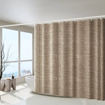 rideau douche tissé texturé imitation lin beige blanc noir gris moderne aimants lestés respectueux