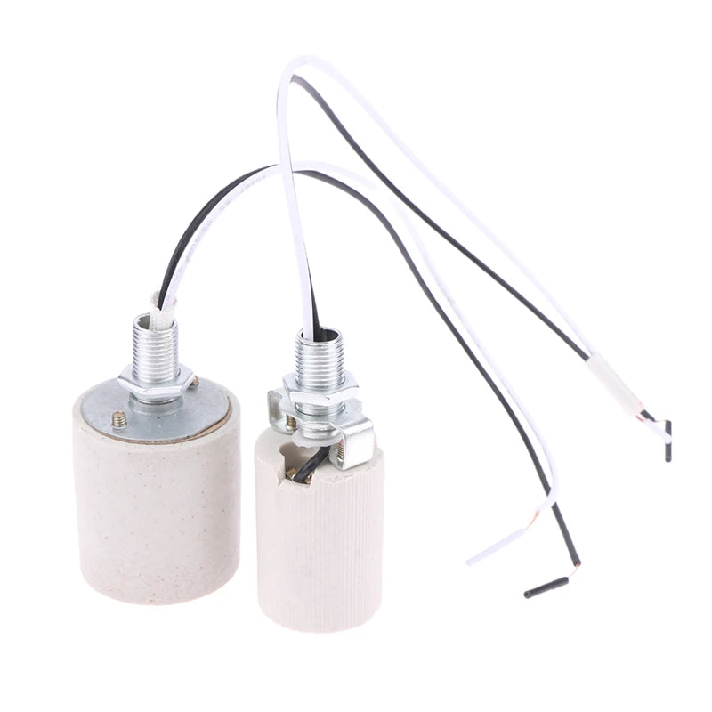 socquette éclairage led vis céramique blanc texturé moderne e14 e27 câble fixations