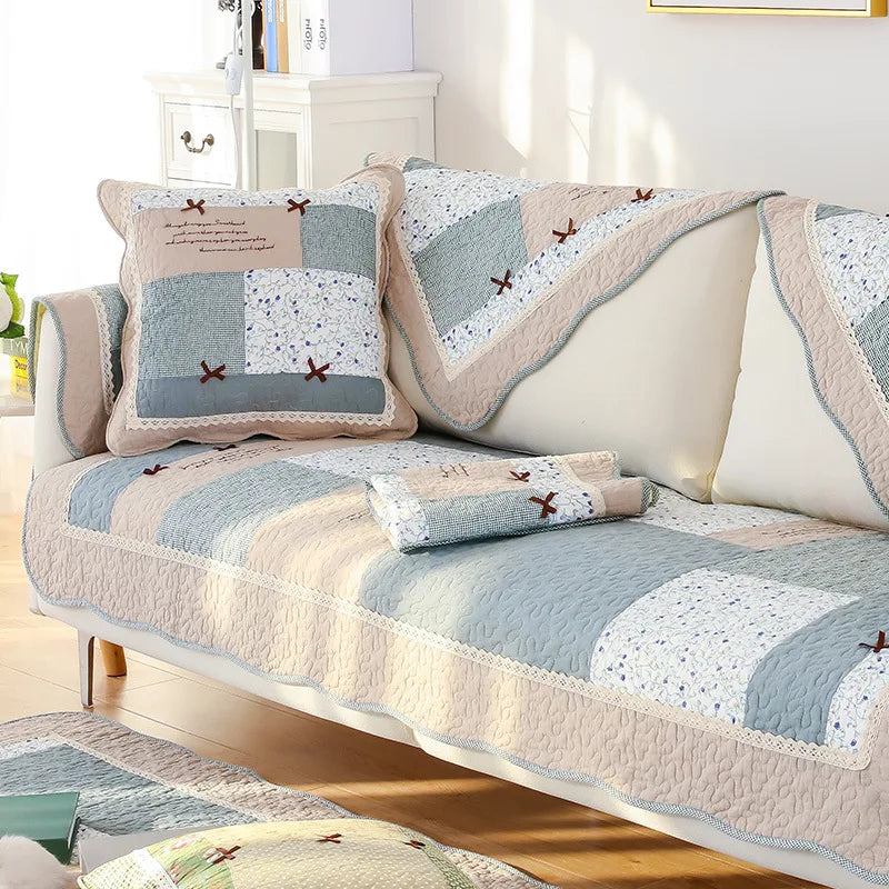 Détail du tissu jacquard antidérapant de la housse