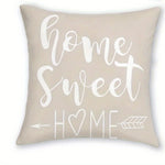 housse coussin motif géométrique moderne polyester beige blanc zipper 40x40cm chambre coucher canapé lit
